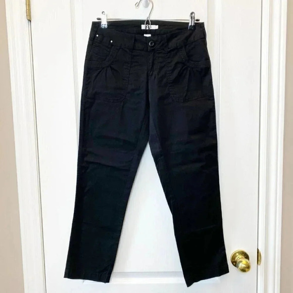 Ricki's Cropped Ankle Pants Black Cotton Capri Mid Rise Size 2 NWOT - Picture 2 of 15